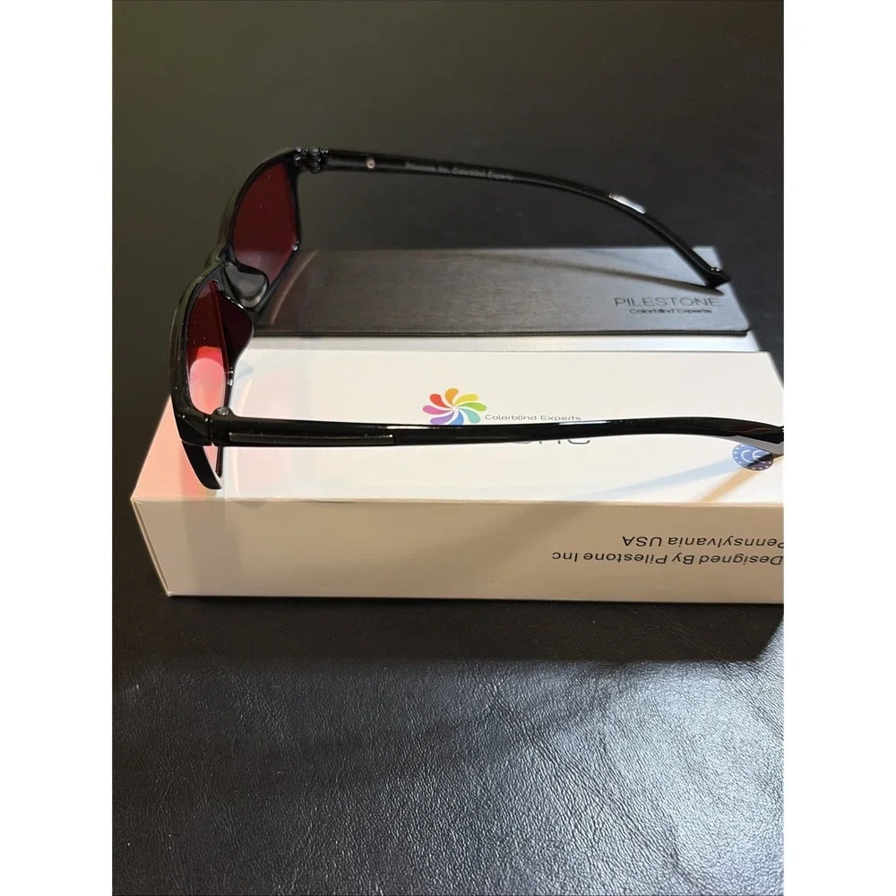 Pilestone Color Blind Glasses GM-2 Lens D Non-Prescription Red Lenses NEW Protan